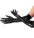 Глянцевые виниловые перчатки Art of Sex - Lora, размер М, цвет Черный фото