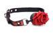 Кляп з трояндою Master Series: Eye-Catching Ball Gag With Rose, чорно-червоний фото