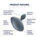 Анальная вибропробка Satisfyer Booty Absolute Beginners 4, для начинающих, вводимая часть 3 см фото