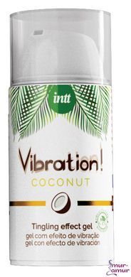 Жидкий вибратор Intt Vibration Coconut Vegan (15 мл), очень вкусный, действует до 30 минут фото и описание