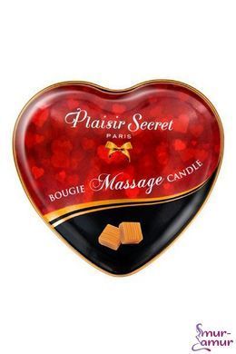 Массажная свеча-сердечко Plaisirs Secrets Caramel (35 мл) фото и описание