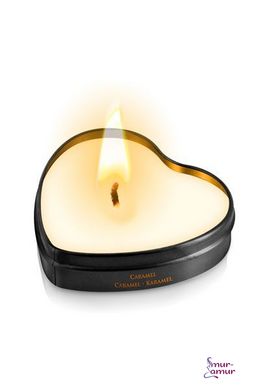 Массажная свеча сердечко Plaisirs Secrets Caramel (35 мл) фото и описание