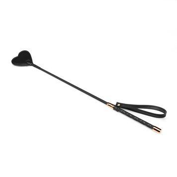 Шлепалка-сердечко Liebe Seele Black Organosilicon Riding Crop, экокожа фото и описание