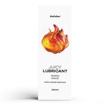 Лубрикант на водній основі Satisfyer Juicy Lubricant Warm Wave water based 300 мл фото і опис