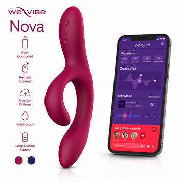 Смарт вібратор-кролик We-Vibe Nova Fuchsia, ергономічний, регульований кут нахилу стовбура фото і опис
