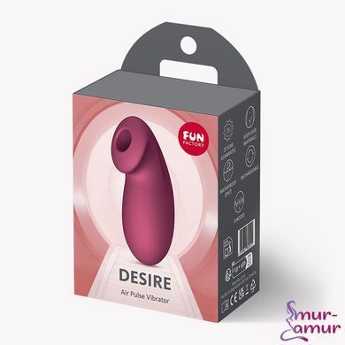 Вакуумный стимулятор Fun Factory Desire Wine Red, 11 режимов работы, перезаряжаемый фото и описание