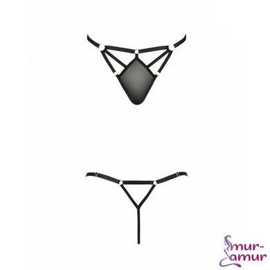 Стрінги зі стреп Passion Exclusive MEGGY THONG L/XL, black