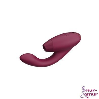 Подвійний вакуумний кліторальний стимулятор з вібрацією Womanizer Duo 2 - Bordeaux, незалежні мотори фото і опис