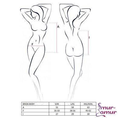 Розпродаж!!! Боді BRIDA BODY red XXL/XXXL - Passion Exclusive фото і опис