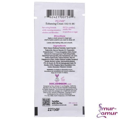 Крем для увеличения члена Doc Johnson Plump - Enhancing Cream For Men (7 г) фото и описание