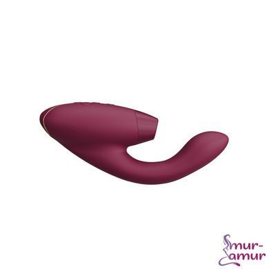 Подвійний вакуумний кліторальний стимулятор з вібрацією Womanizer Duo 2 - Bordeaux, незалежні мотори фото і опис