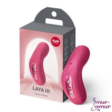 Накладной вибратор Fun Factory LAYA III Raspberry, эффект постукивания пальцем