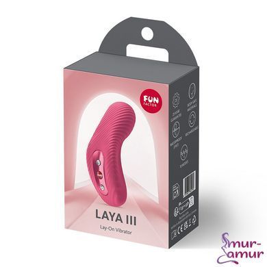 Накладной вибратор Fun Factory LAYA III Raspberry, эффект постукивания пальцем