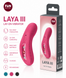 Накладной вибратор Fun Factory LAYA III Raspberry, эффект постукивания пальцем