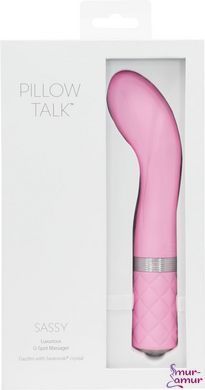 Роскошный вибратор Pillow Talk - Sassy Pink с кристаллом Сваровски для точки G, подарочная упаковка фото и описание