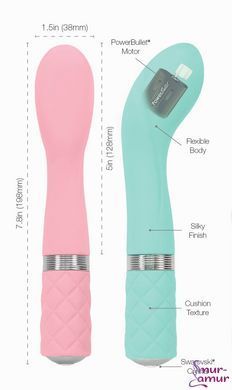 Роскошный вибратор Pillow Talk - Sassy Pink с кристаллом Сваровски для точки G, подарочная упаковка фото и описание