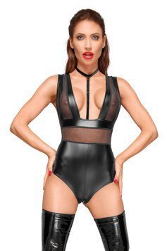 Боди с мокрым эффектом Noir Handmade F183 Powerwetlook body, 3XL фото и описание