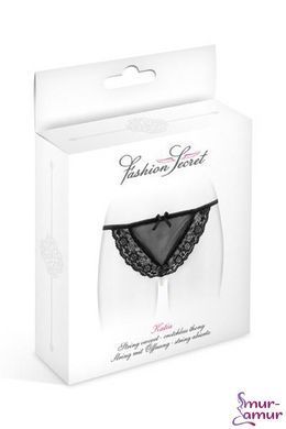 Трусики-стринги с жемчужной ниткой Fashion Secret KATIA Black фото и описание