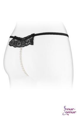 Трусики-стринги с жемчужной ниткой Fashion Secret KATIA Black фото и описание