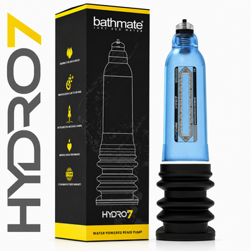 Гідропомпа Bathmate Hydro 7 Blue, для члена довжиною від 12,5 до 18 см, діаметр до 5 см
