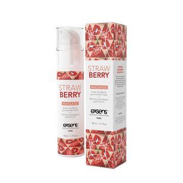 Масажна олія EXSENS Strawberry 50 мл розігрівальна, без цукру, без парабенів, їстівна фото і опис