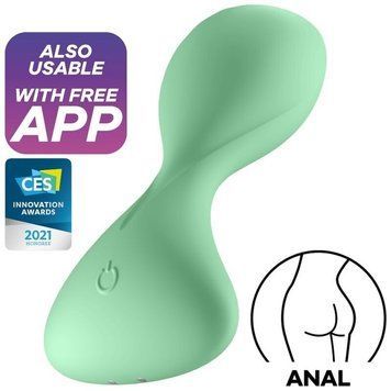 Анальная смарт-пробка с вибрацией Satisfyer Trendsetter Green фото и описание