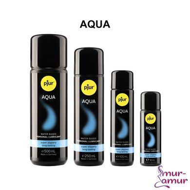 Лубрикант на водной основе pjur Aqua 500 мл, эффект бархатистой кожи без прилипания фото и описание