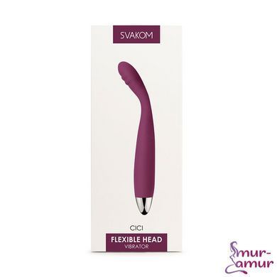 Тонкий вібратор точки G Svakom Cici Violet фото і опис