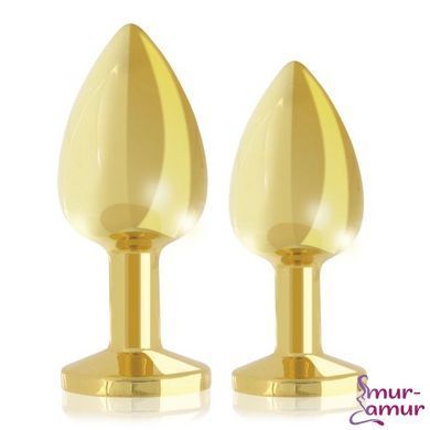 Набір металевих анальних пробок із кристалом RIANNE S &ndash; Booty Plug Luxury Set, діаметр 3 та 3,5 см