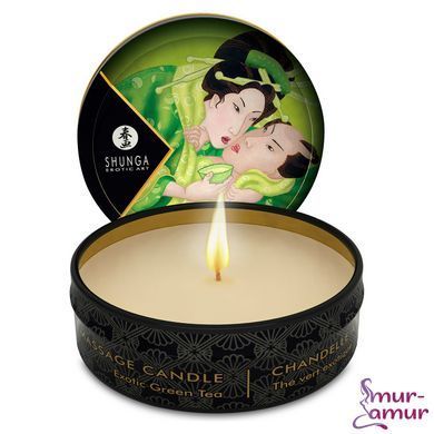 Массажная свеча Shunga Mini Massage Candle - Exotic Green Tea (30 мл) с афродизиаками фото и описание