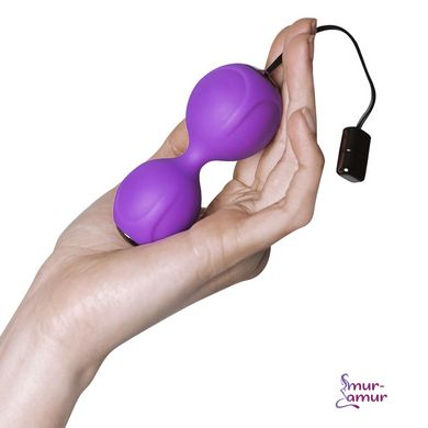 Вагінальні кульки з вібрацією Adrien Lastic Kegel Vibe Purple, діаметр 3,7 см фото і опис