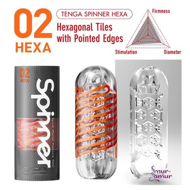 Мастурбатор Spinner Hexa стимуляция: средняя Tenga (Япония) фото и описание
