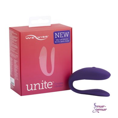 Недорогий вібратор для пар We-Vibe Unite Purple, однокнопковий пульт дистанційного керування фото і опис
