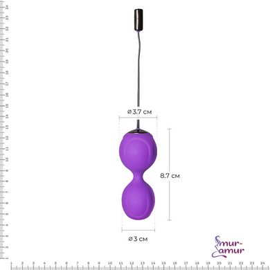 Вагинальные шарики с вибрацией Adrien Lastic Kegel Vibe Purple, диаметр 3,7см фото и описание