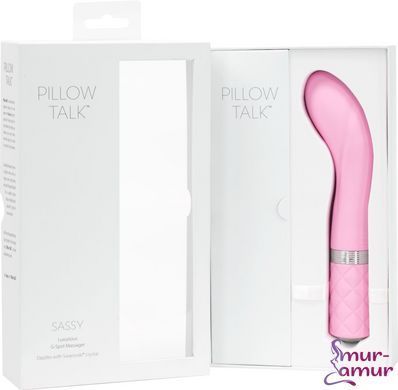 Роскошный вибратор Pillow Talk - Sassy Pink с кристаллом Сваровски для точки G, подарочная упаковка фото и описание