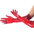 Глянсові вінілові рукавички Art of Sex - Lora, розмір L, колір Червоний фото