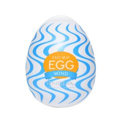 Мастурбатор-яйце Tenga Egg Wind із зигзагоподібним рельєфом фото і опис