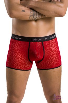 Мужские прозрачные боксеры Passion 046 Short Parker L/XL Red, сетка, под леопард фото и описание