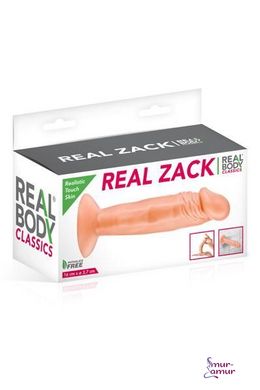 Фалоімітатор Real Body — Real Zack Flesh, TPE, діаметр 3,7 см фото і опис