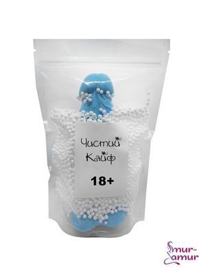 Мило у формі пеніса Чистий Кайф Blue size XL, крафтове мило-член, натуральне