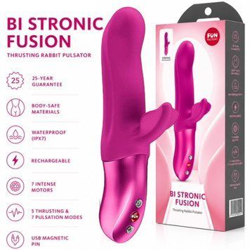 Пульсатор с вибрацией клиторального отростка Fun Factory Bi Stronic Fusion Magenta, 2 мотора
