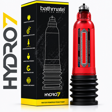 Гідропомпа Bathmate Hydro 7 Red, для члена довжиною від 12,5 до 18 см, діаметр до 5 см