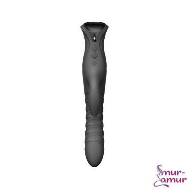Смарт пульсатор-кролик с вибрацией Zalo Mose 2 Obsidian Black, подогрев до 42 &deg;C, кристалл Swarovski