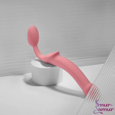 Безремневой страпон Strap-On-Me Rose M, полностью регулируемый, диаметр 3,3см фото и описание
