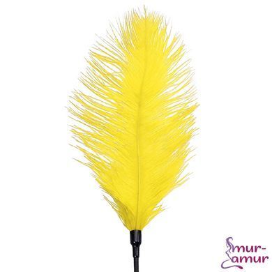 Щекоталка со страусиным пером Art of Sex &ndash; Feather Tickler, желтая фото и описание