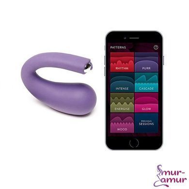Премиум виброяйцо со стимуляцией клитора Je Joue - DUA Purple, управление со смартфона, 2 мотора