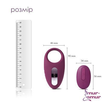 Ерекційне кільце з вібрацією та пультом ДК Svakom Winni Violet фото і опис