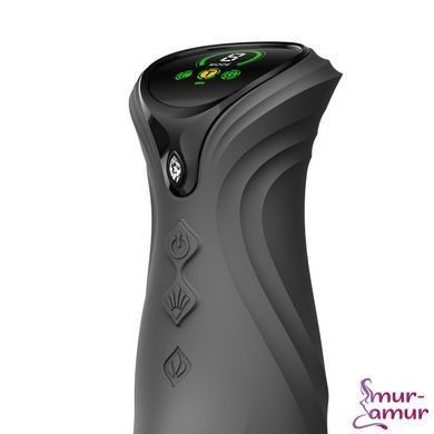 Смарт пульсатор-кролик с вибрацией Zalo Mose 2 Obsidian Black, подогрев до 42 &deg;C, кристалл Swarovski