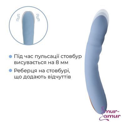 Смарт-вібратор з пульсацією Svakom Ava Neo Cornflower Blue, 15 режимів роботи, водонепроникний