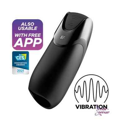 Смарт-мастурбатор з вібрацією Satisfyer Men Vibration+, 2 мотори, 14 режимів, водонепроникний